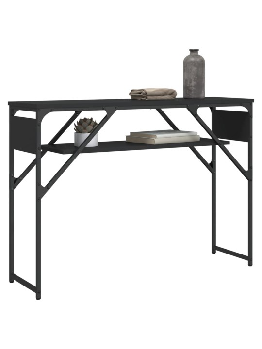 Konsoles galdiņš, melns, 105x30x75 cm, inženierijas koks