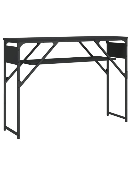 Konsoles galdiņš, melns, 105x30x75 cm, inženierijas koks