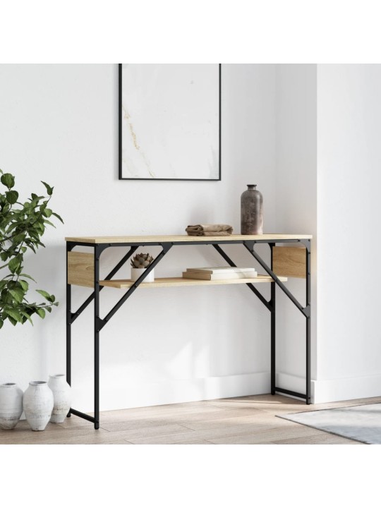 Konsoles galdiņš, koka krāsa, 105x30x75 cm, inženierijas koks