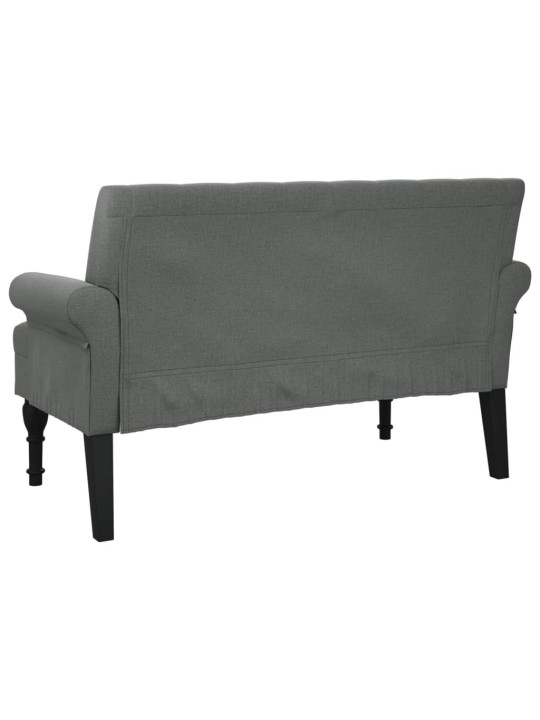 Sols ar atzveltni, tumši pelēks, 120x62x75,5 cm, audums