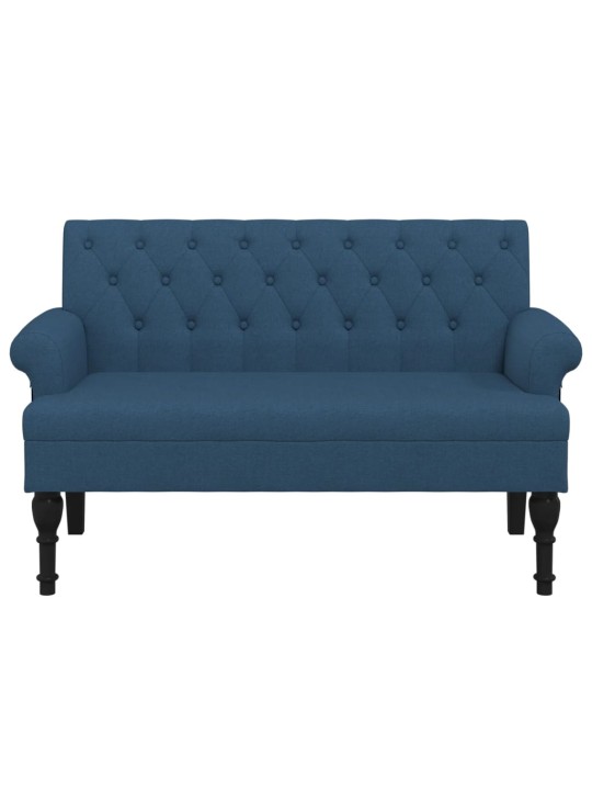 Sols ar atzveltni, zils, 120x62x75,5 cm, audums