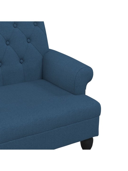 Sols ar atzveltni, zils, 120x62x75,5 cm, audums