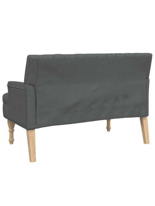 Sols ar spilveniem, 113x64,5x75,5 cm, tumši pelēks audums