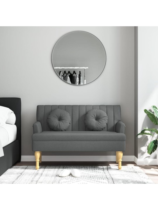 Sols ar spilveniem, 113x64,5x75,5 cm, tumši pelēks audums