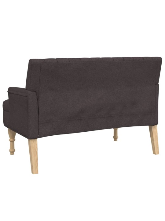 Sols ar spilveniem, 113x64,5x75,5 cm, tumši brūns audums
