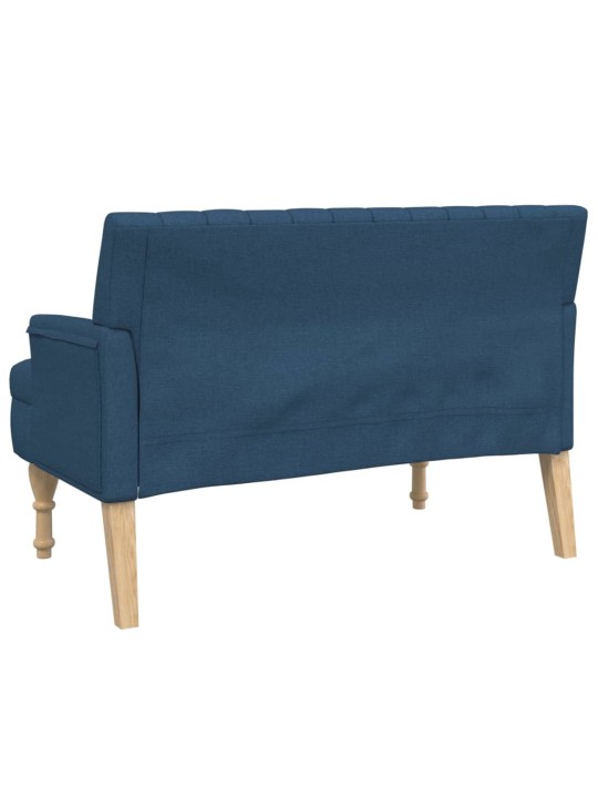 Sols ar spilveniem, 113x64,5x75,5 cm, zils audums