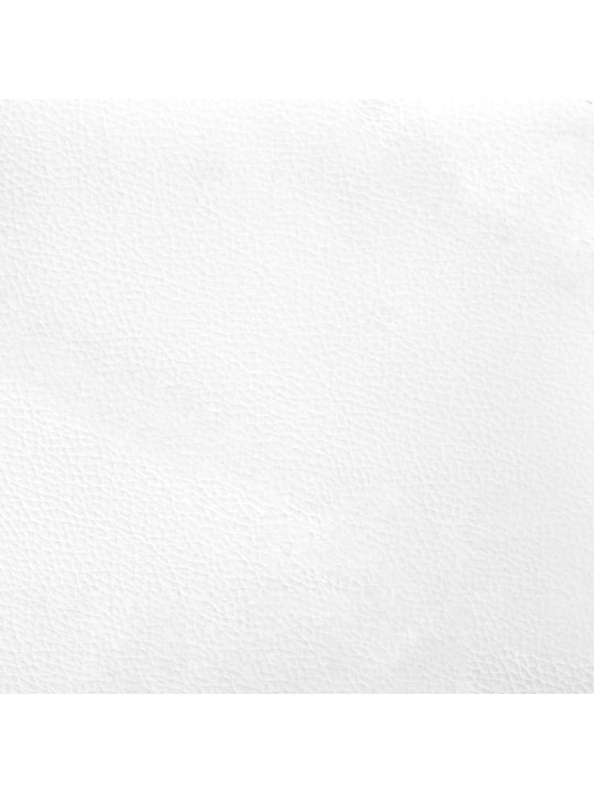 Sols ar atzveltni, balts, 112x65,5x75 cm, mākslīgā āda