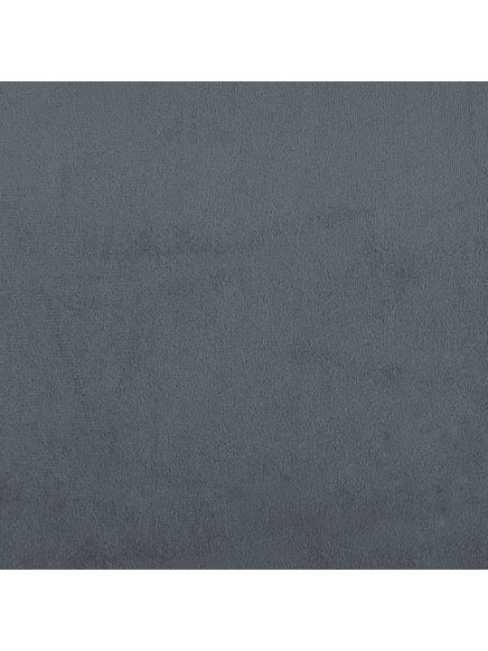 Sols ar atzveltni, tumši pelēks, 119,5x64,5x75 cm, samts