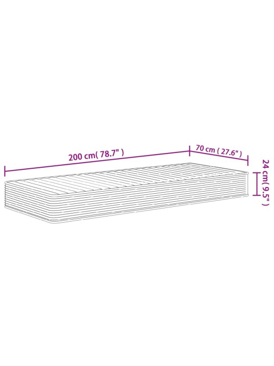 Putu matracis, medium soft, 70x200 cm