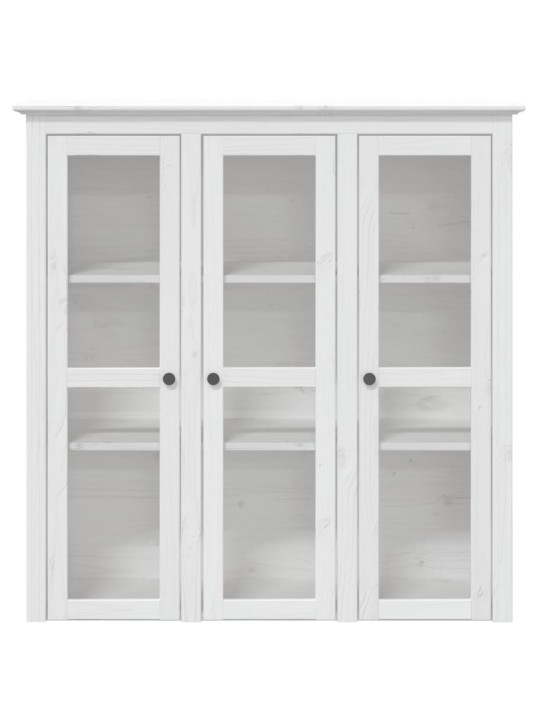 Augstais skapis bodo, 115,5x43x200,5 cm, priedes koks, balts