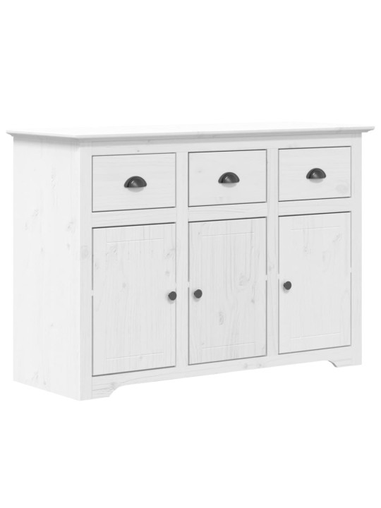 Augstais skapis bodo, 115,5x43x200,5 cm, priedes koks, balts