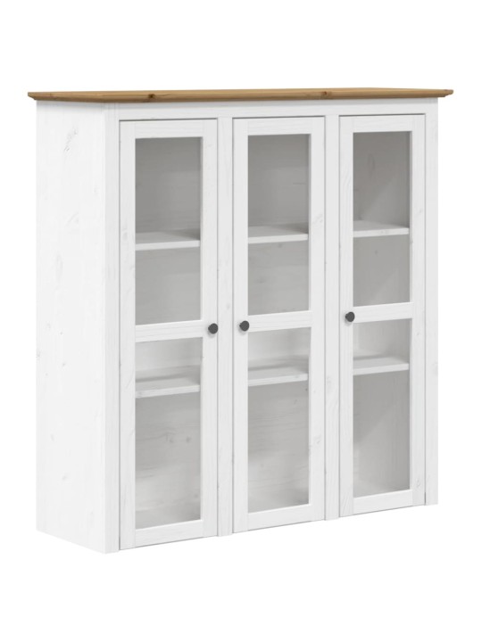 Augstais skapis bodo, 115,5x43x200,5 cm, priede, balts, brūns