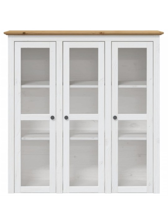 Augstais skapis bodo, 115,5x43x200,5 cm, priede, balts, brūns