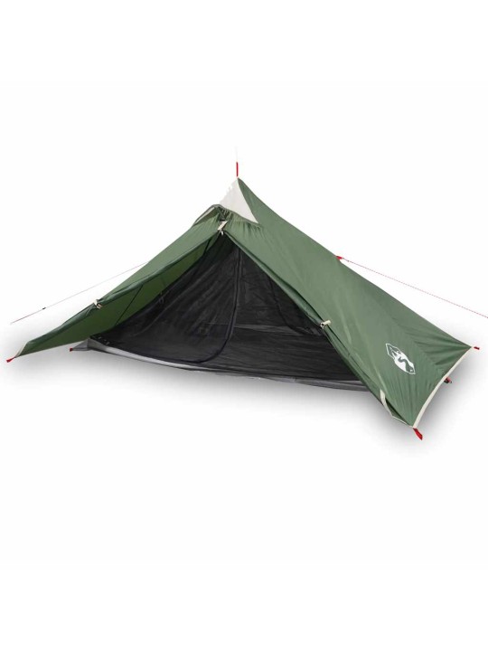Kempinga telts, tipi, 1 personai, zaļa, ūdensnecaurlaidīga