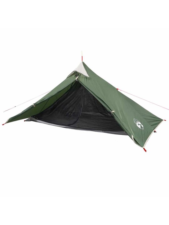 Kempinga telts, tipi, 1 personai, zaļa, ūdensnecaurlaidīga