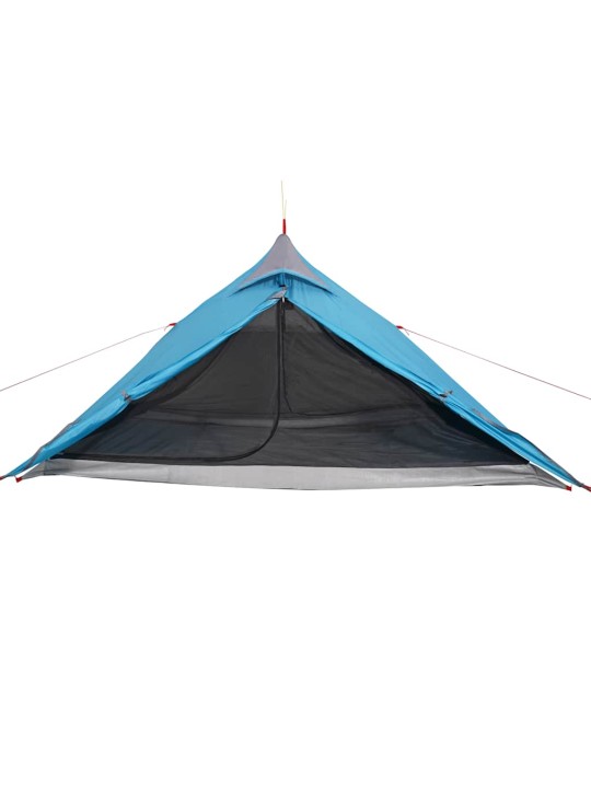 Kempinga telts, tipi, 1 personai, zila, ūdensnecaurlaidīga
