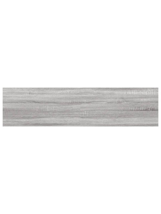 Sienas plaukti, 4 gab., pelēki, 40x10x1,5 cm, inženierijas koks
