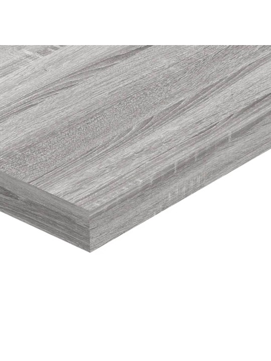 Sienas plaukti, 4 gab., pelēki, 40x10x1,5 cm, inženierijas koks