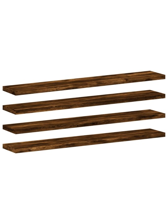 Sienas plaukti, 4 gab., koka, 60x10x1,5 cm, inženierijas koks
