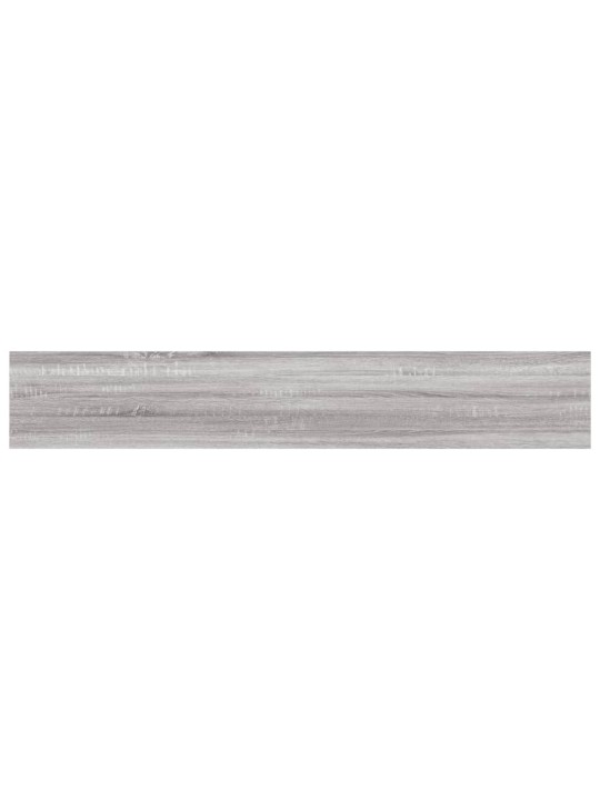 Sienas plaukti, 4 gab., pelēki, 60x10x1,5 cm, inženierijas koks