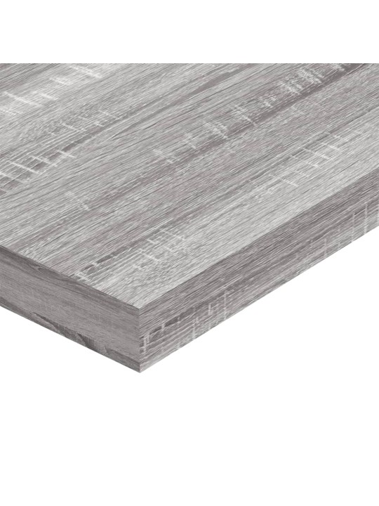 Sienas plaukti, 4 gab., pelēki, 60x10x1,5 cm, inženierijas koks
