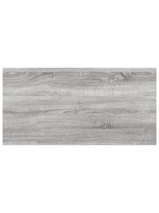 Sienas plaukti, 4 gab., pelēki, 60x20x1,5 cm, inženierijas koks
