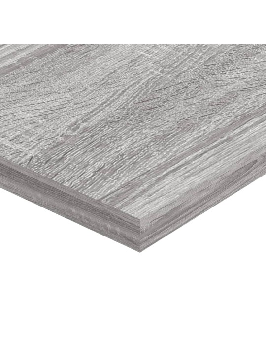 Sienas plaukti, 4 gab., pelēki, 60x20x1,5 cm, inženierijas koks