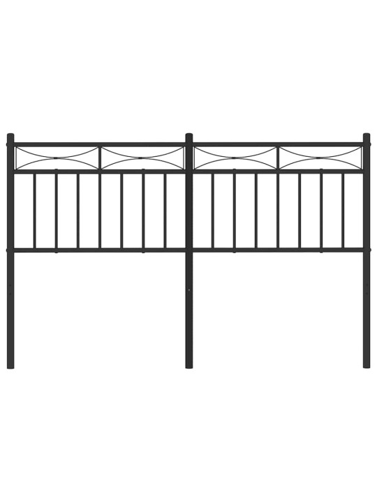 Gultas galvgalis, metāls, melns, 135 cm