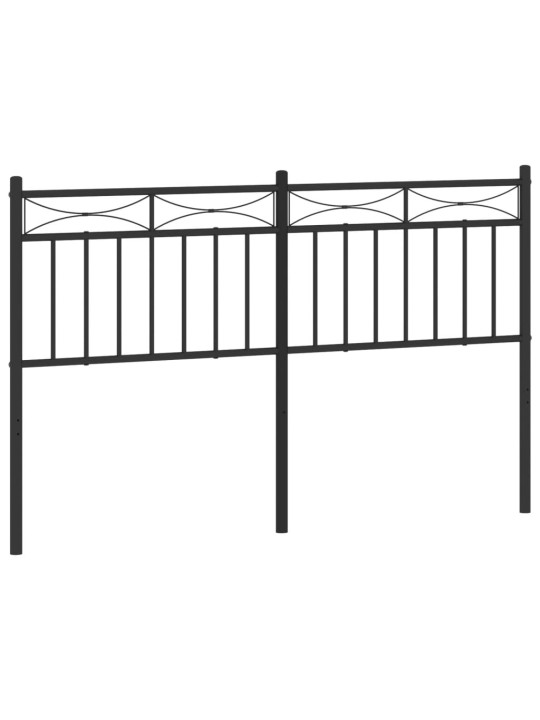 Gultas galvgalis, metāls, melns, 140 cm