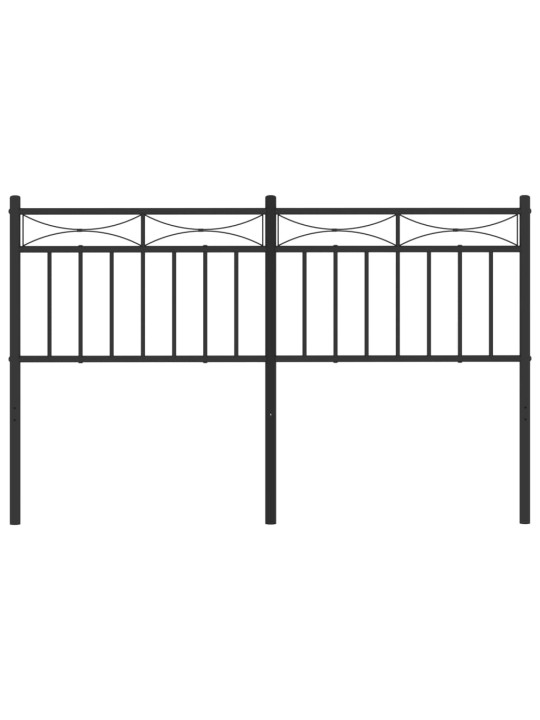 Gultas galvgalis, metāls, melns, 140 cm