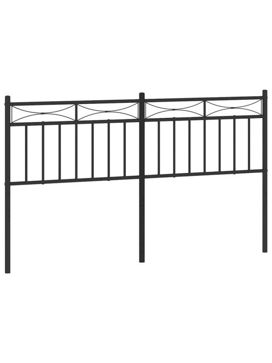 Gultas galvgalis, metāls, melns, 150 cm