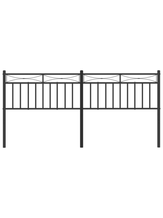 Gultas galvgalis, metāls, melns, 200 cm
