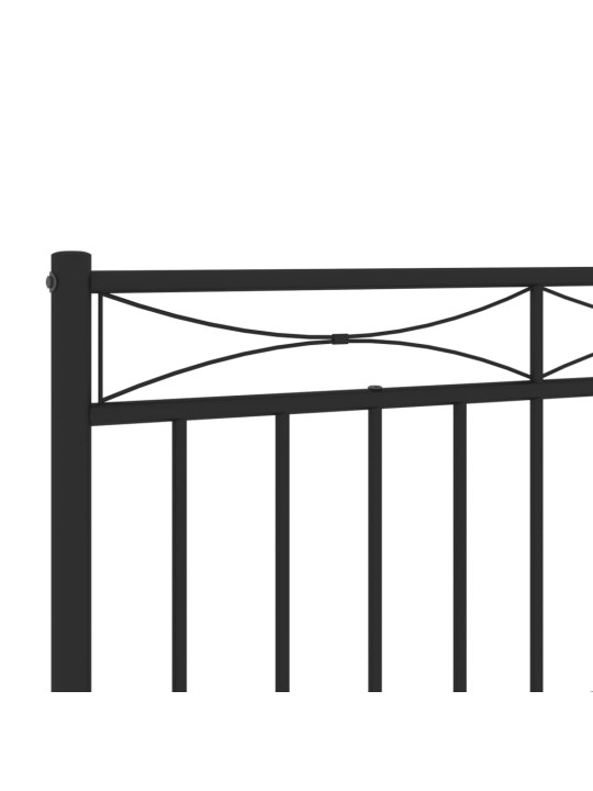 Gultas galvgalis, metāls, melns, 200 cm