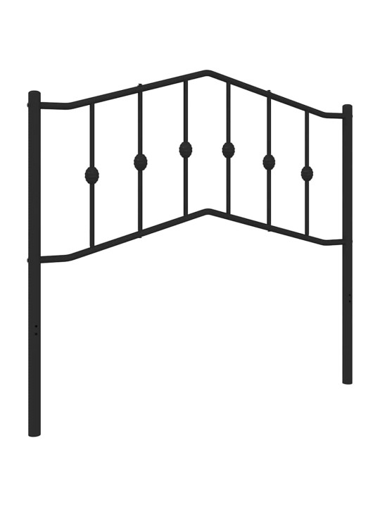 Gultas galvgalis, metāls, melns, 100 cm