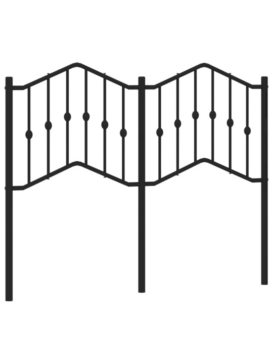 Gultas galvgalis, metāls, melns, 120 cm