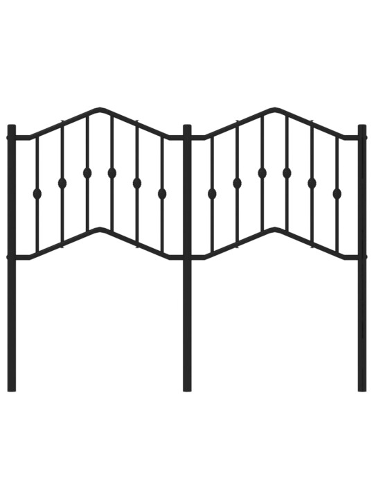 Gultas galvgalis, metāls, melns, 120 cm