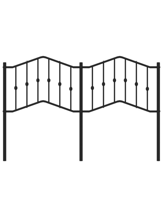 Gultas galvgalis, metāls, melns, 140 cm