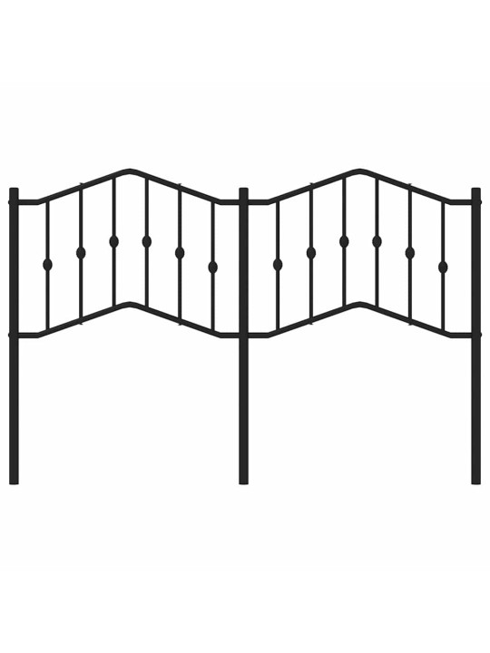 Gultas galvgalis, metāls, melns, 150 cm