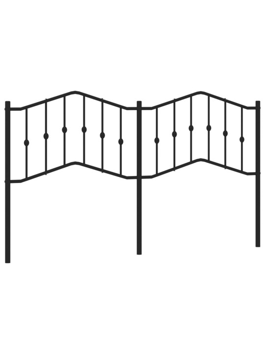 Gultas galvgalis, metāls, melns, 160 cm