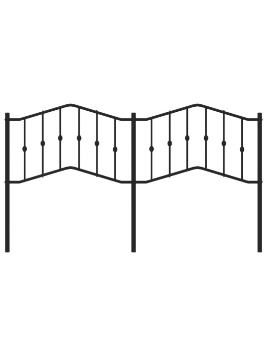 Gultas galvgalis, metāls, melns, 160 cm
