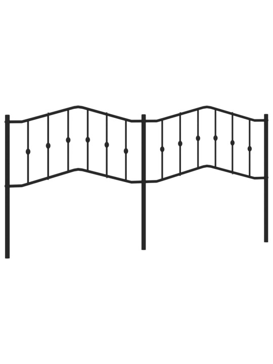 Gultas galvgalis, metāls, melns, 200 cm