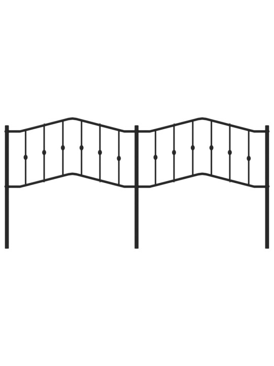 Gultas galvgalis, metāls, melns, 200 cm