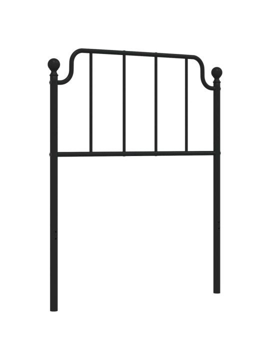 Gultas galvgalis, metāls, melns, 75 cm