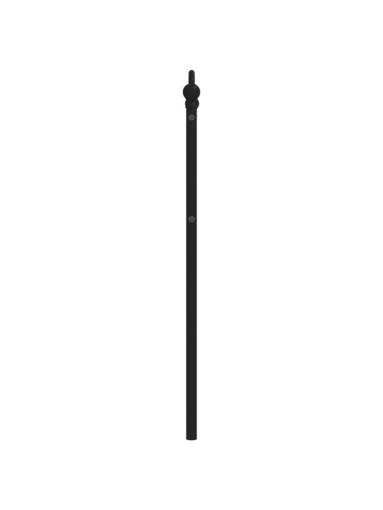 Gultas galvgalis, metāls, melns, 75 cm