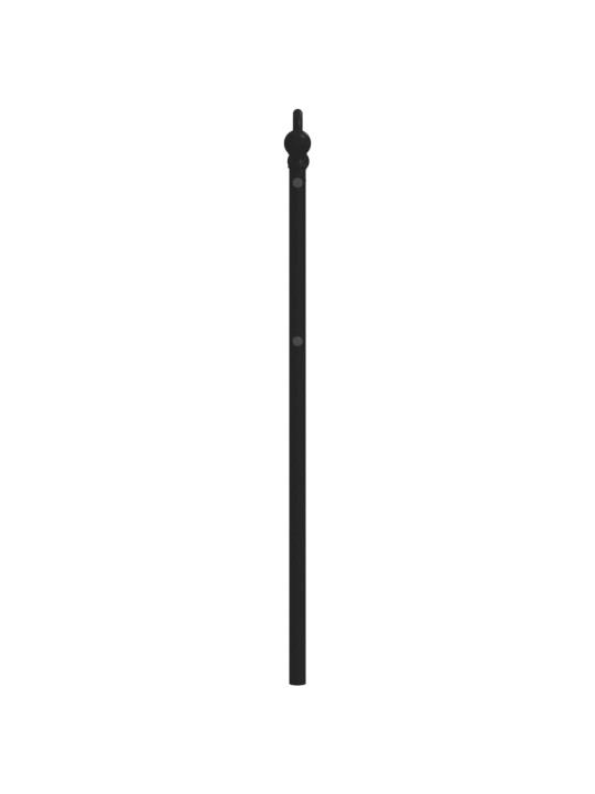 Gultas galvgalis, metāls, melns, 80 cm