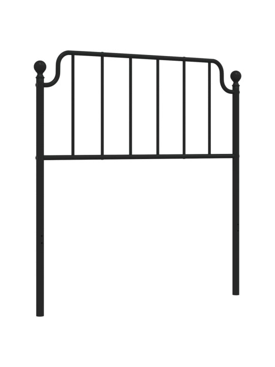 Gultas galvgalis, metāls, melns, 90 cm