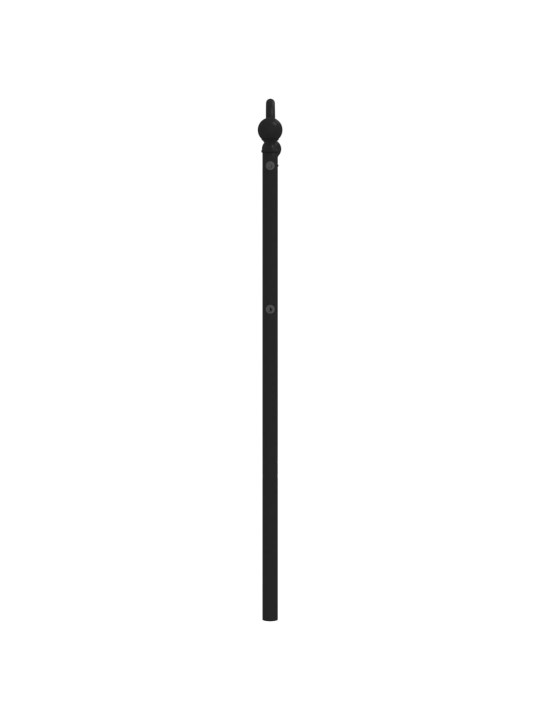 Gultas galvgalis, metāls, melns, 90 cm