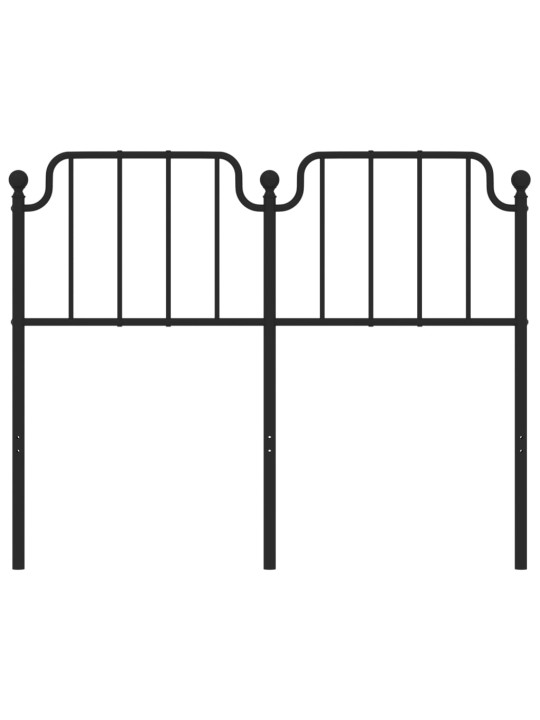 Gultas galvgalis, metāls, melns, 120 cm