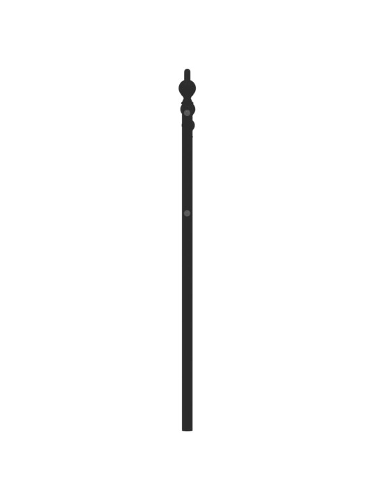 Gultas galvgalis, metāls, melns, 120 cm