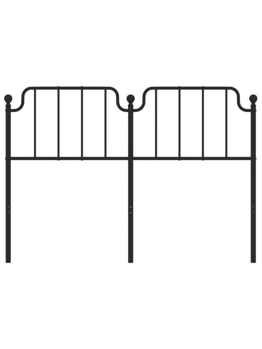 Gultas galvgalis, metāls, melns, 135 cm